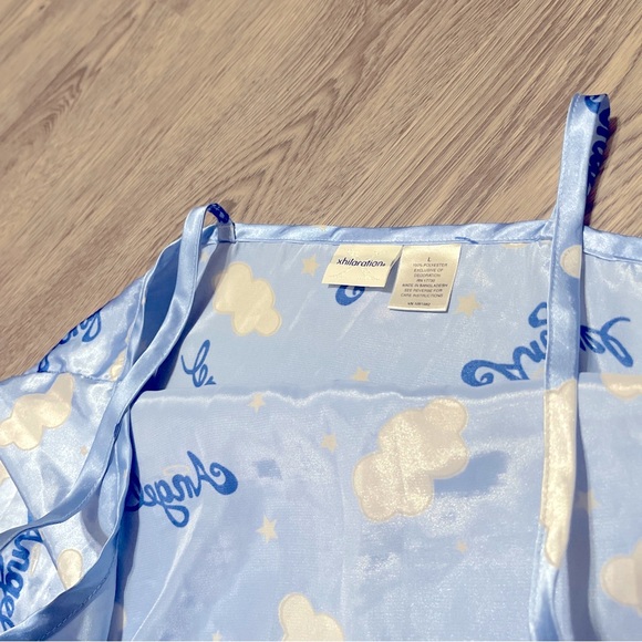 Womens Vintage Y2K Angel & Clouds Silky Sleep Dress Size Small - Picture 3 of 3